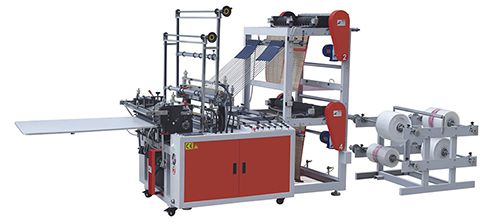 Máquina para hacer bolsas de corte en frío de sellado térmico de 4 líneas