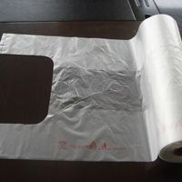 Máquina para hacer bolsa camiseta de rollo continuo