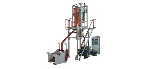 Extrusora de película soplada a rayas de dos colores